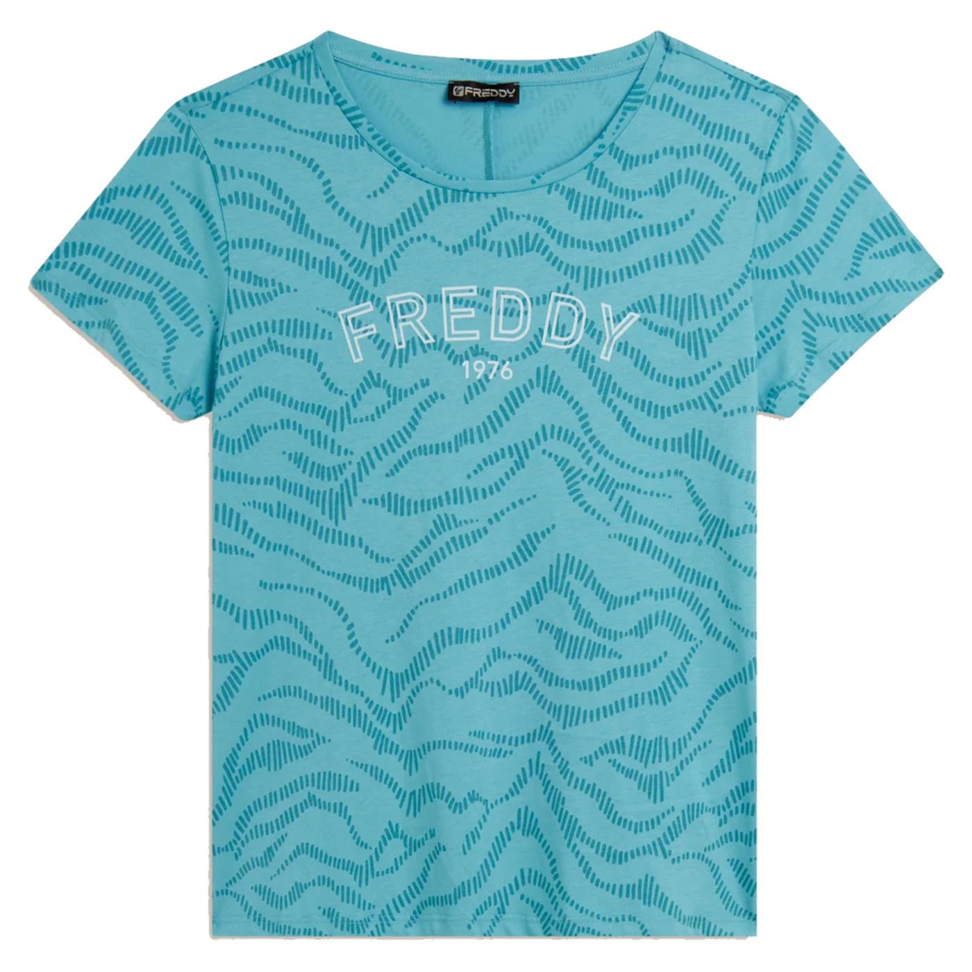 FREDDY T-SHIRT AOP LIGHT JERSEY