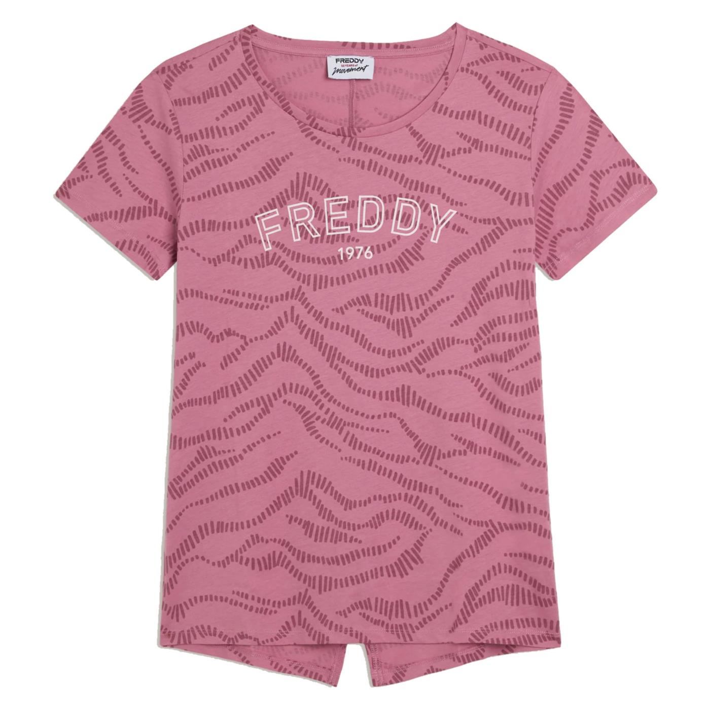 FREDDY T-SHIRT AOP LIGHT JERSEY - Rosa - immagine principale