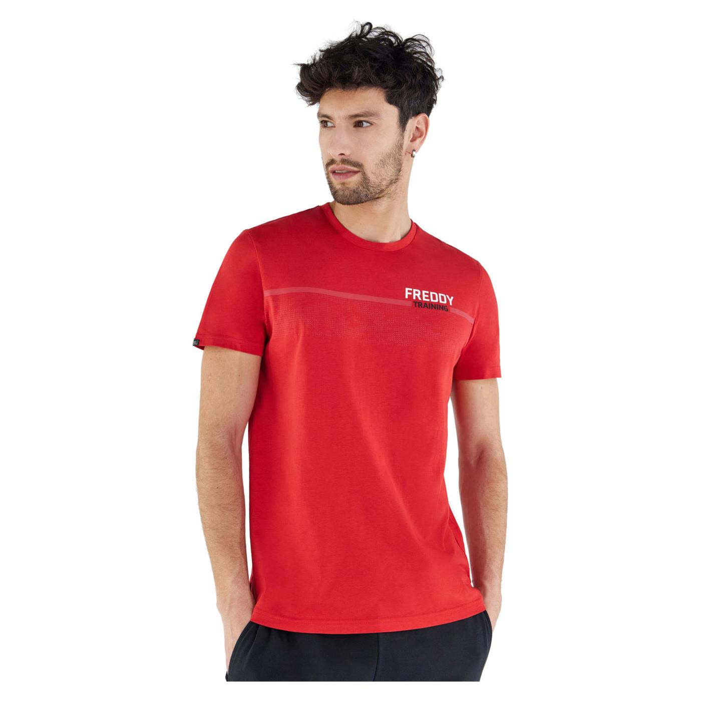 FREDDY MAGLIA MANICA CORTA - Rosso - vista 3