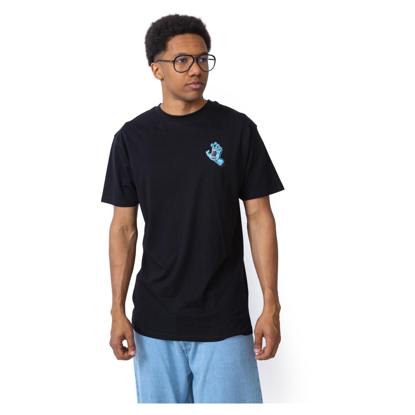 SANTA CRUZ SCREAMING HAND CHEST TEE - Nero - immagine principale