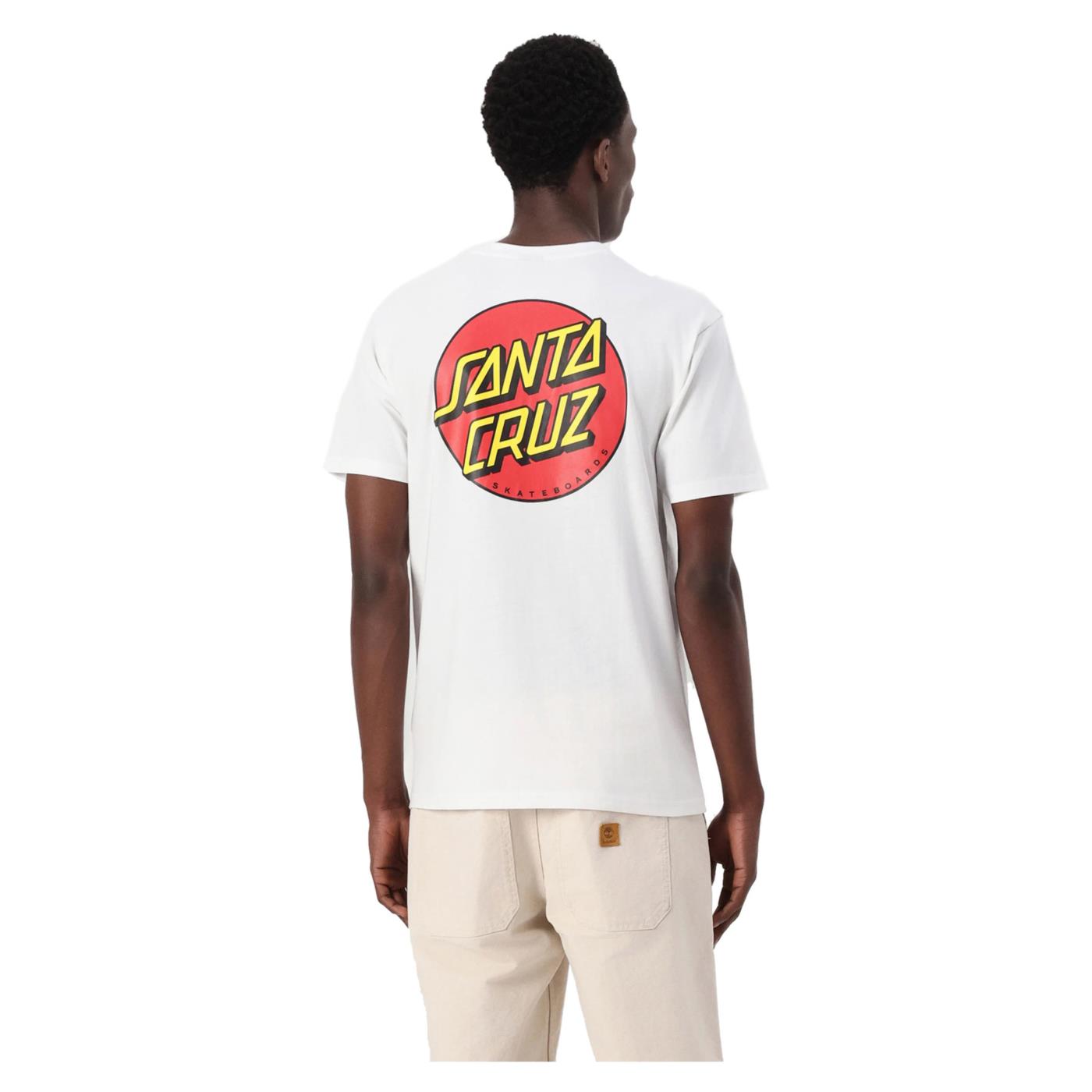 SANTA CRUZ CLASSIC DOT CHEST T-SHIRT - Bianco - vista 2