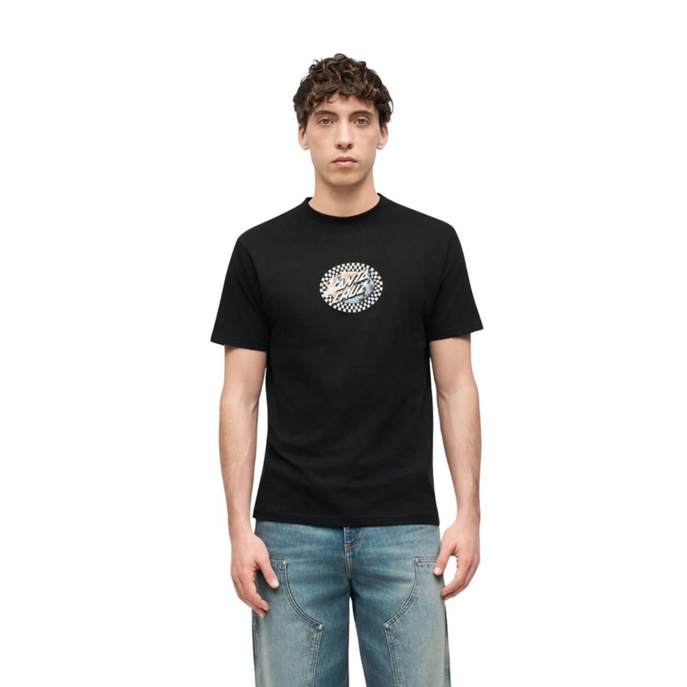 SANTA CRUZ COLLAGE OVAL DOT T-SHIRT - Nero - immagine principale