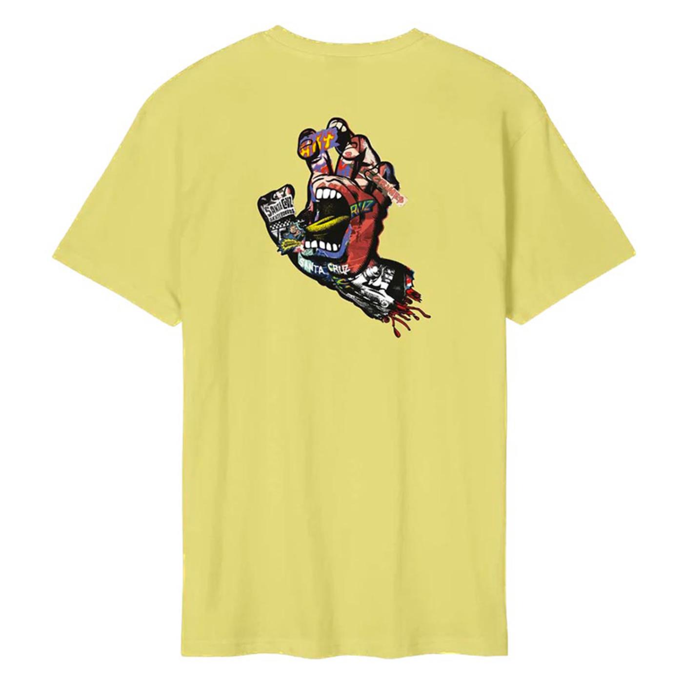 SANTA CRUZ COLLAGE HAND T-SHIRT - Giallo - vista 2