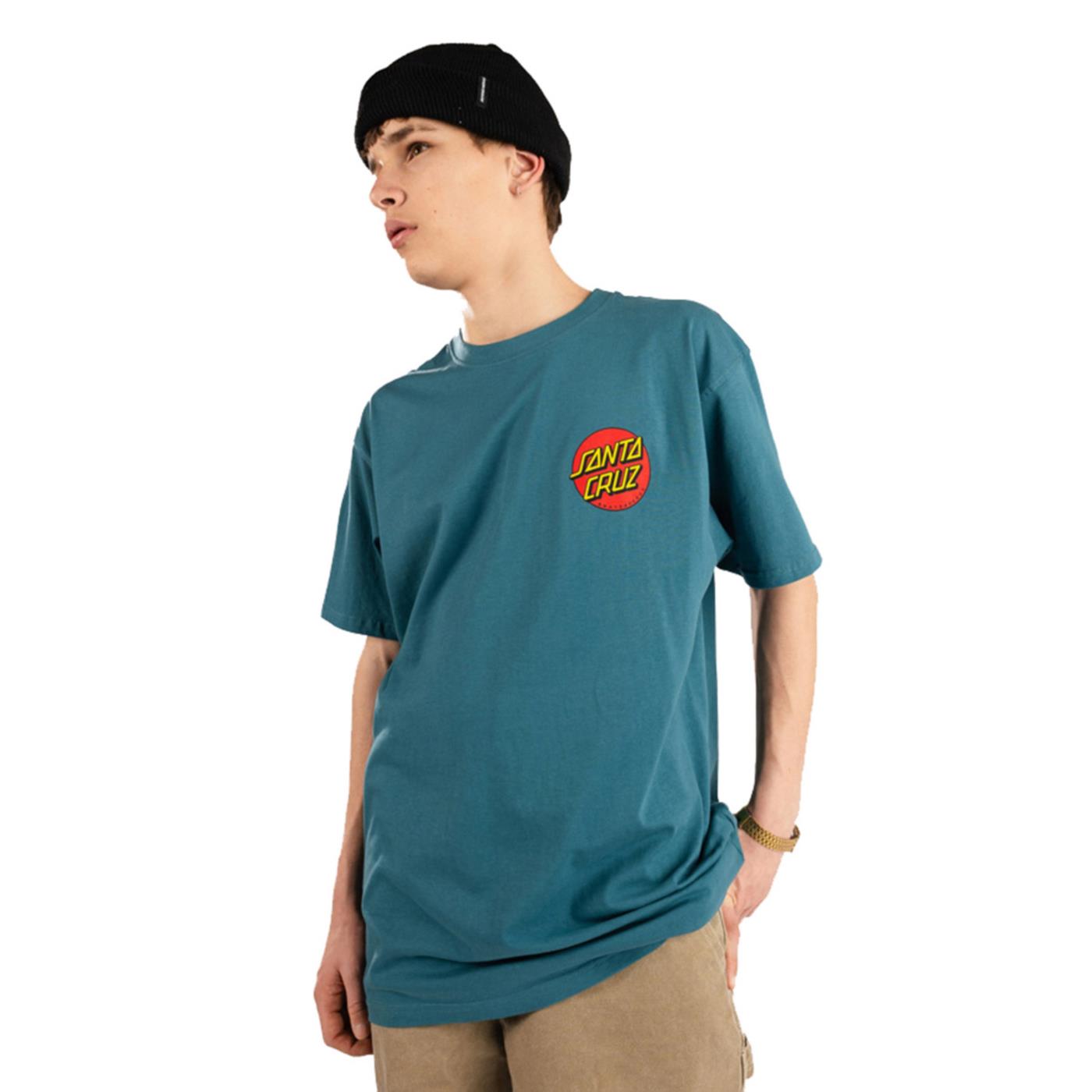 SANTA CRUZ CLASSIC DOT CHEST T-SHIRT - Turchese - immagine principale