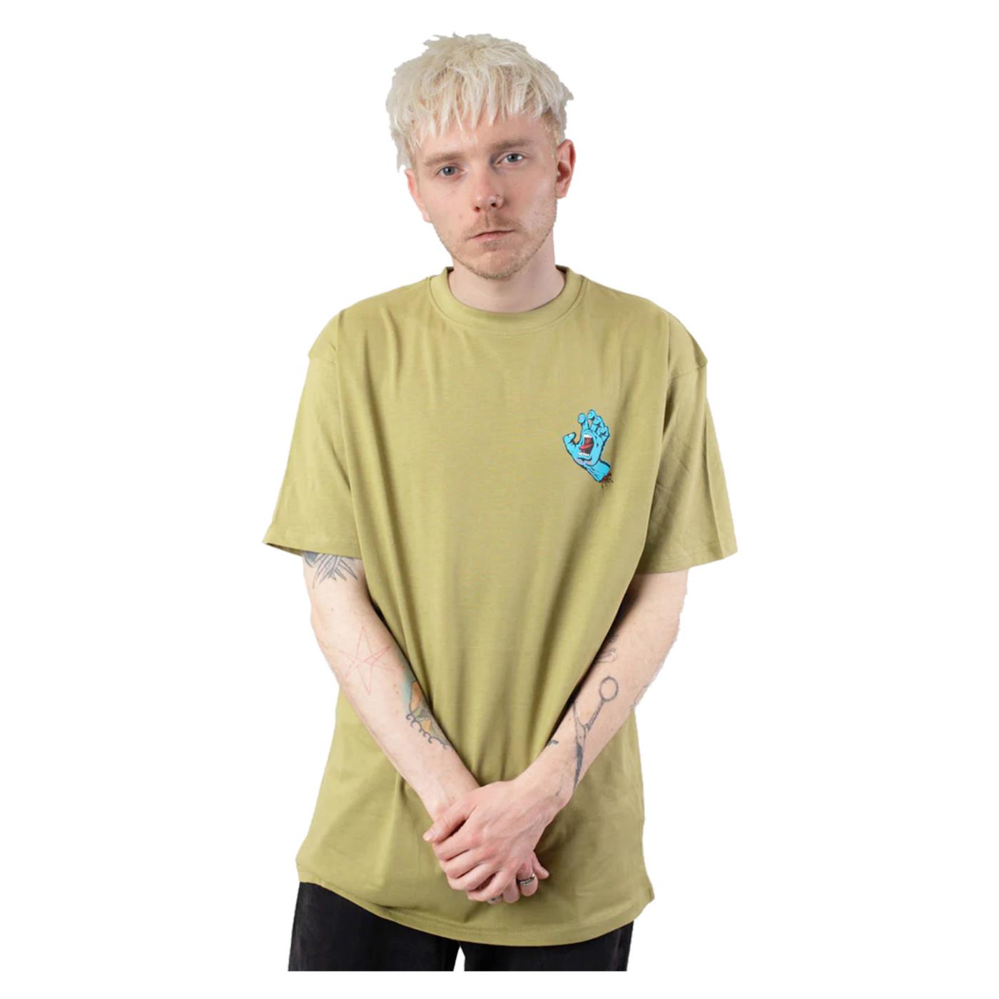 SANTA CRUZ SCREAMING HAND CHEST TEE - Verde - immagine principale