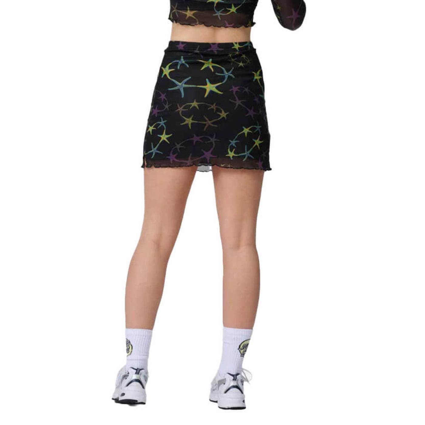 SANTA CRUZ STRIP DIGI MESH MINISKIRT - Nero - vista 2