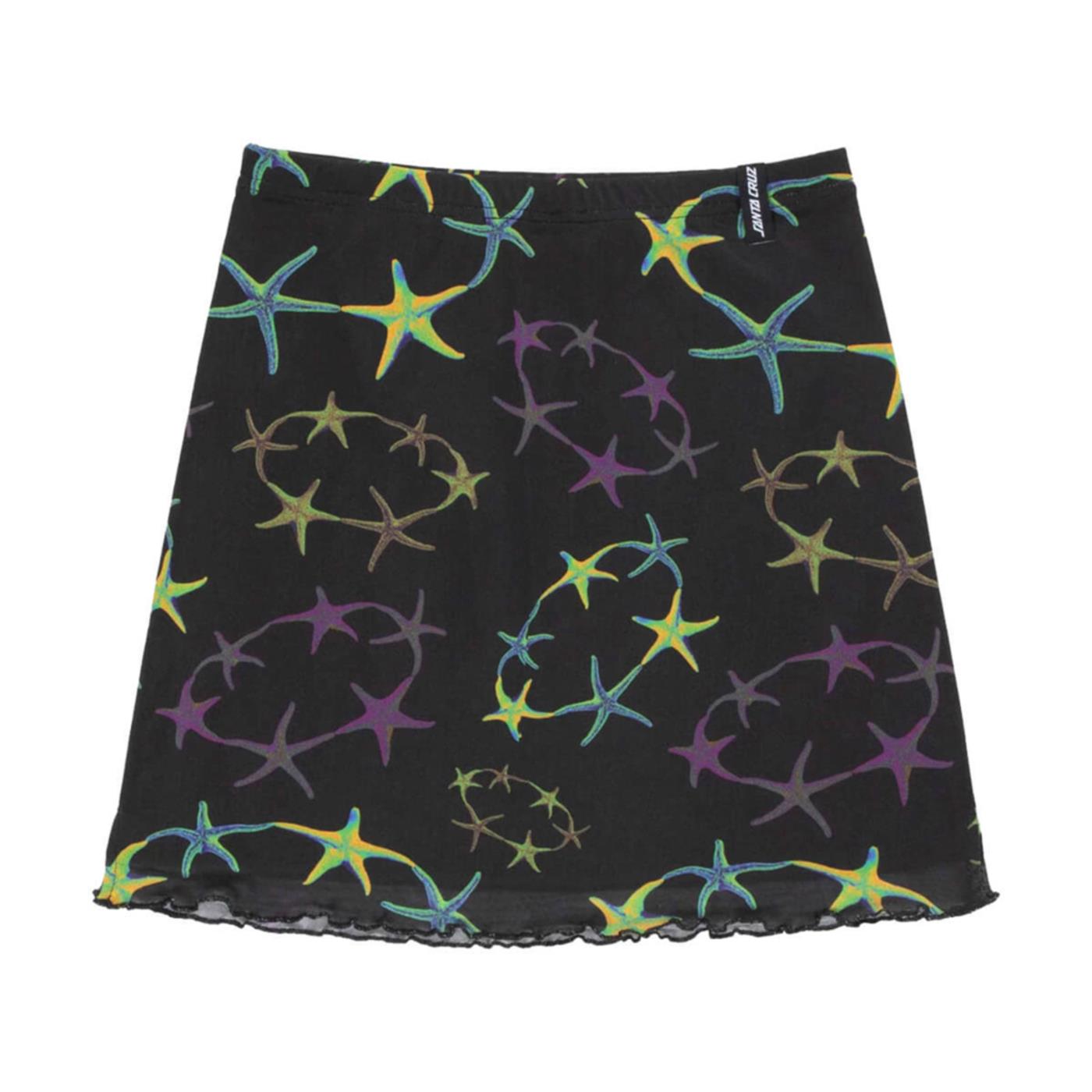 SANTA CRUZ STRIP DIGI MESH MINISKIRT - Nero - vista 3