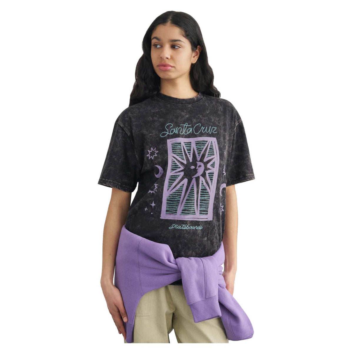 SANTA CRUZ SUN STAMP SCRIPT W TEE
