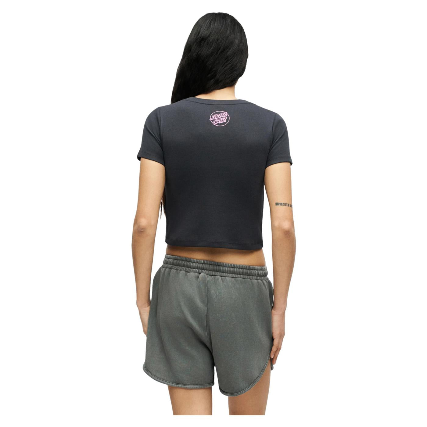 SANTA CRUZ HAPPY PLACE WOMAN T-SHIRT - Nero - vista 2