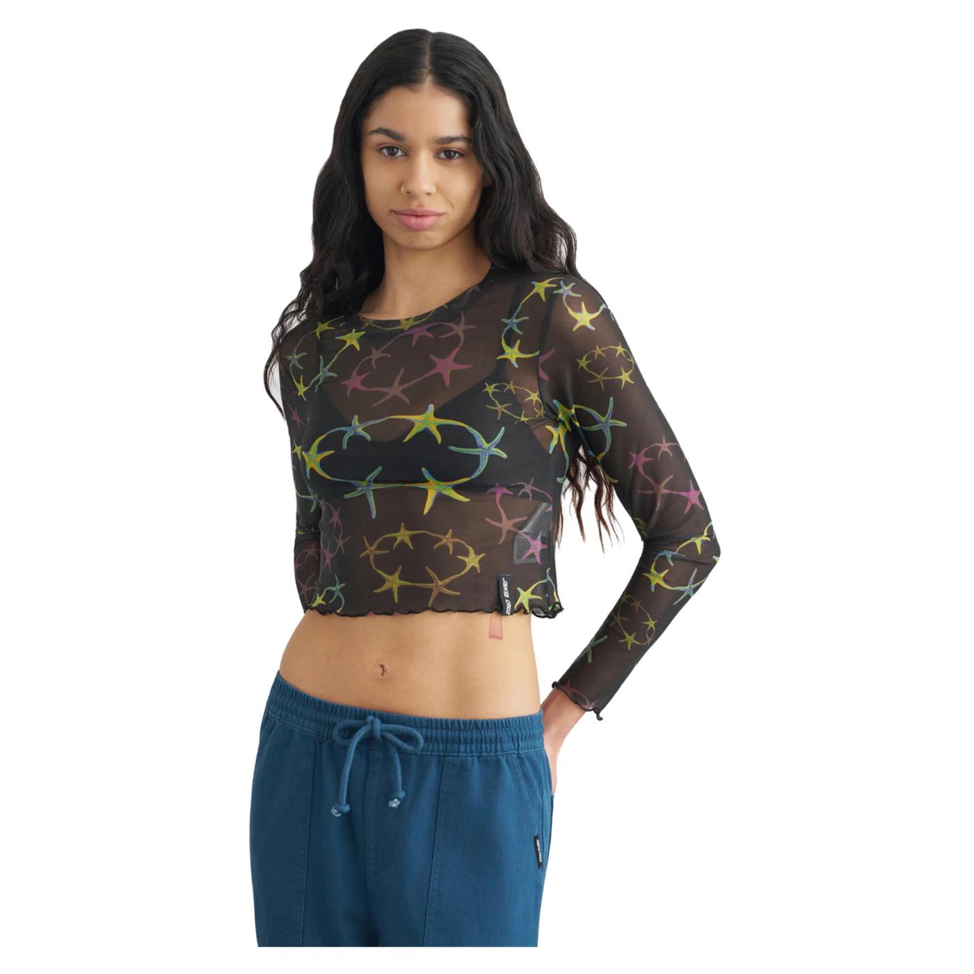 SANTA CRUZ STRIP DIGI MESH CROP W LS - Nero - immagine principale