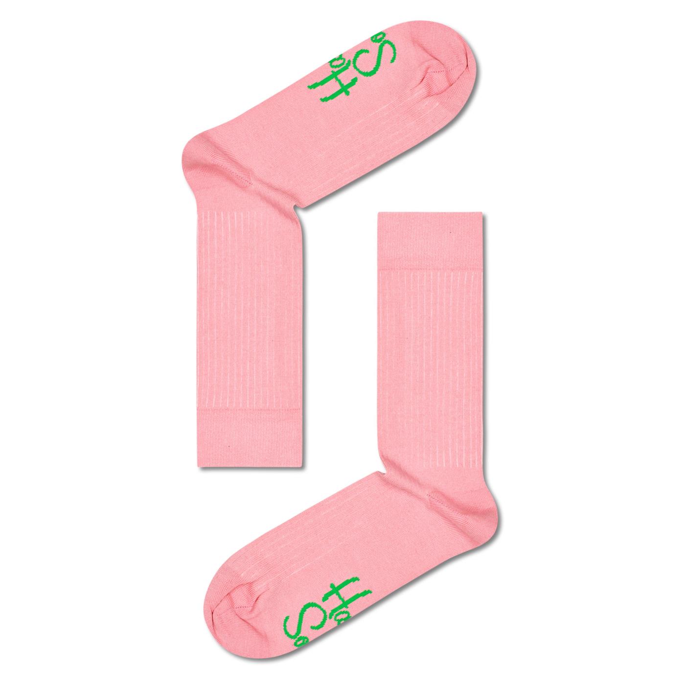 HAPPY SOCKS SOLID RIB SOCK - Rosa - immagine principale