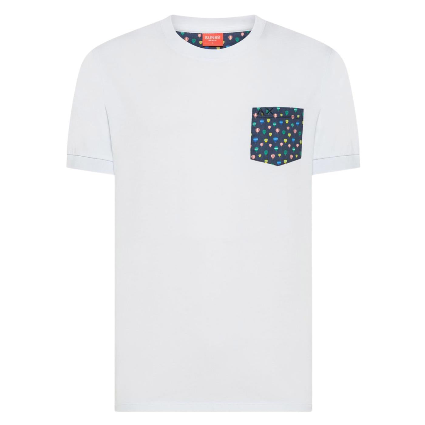 SUN68 T-SHIRT POCKET BEACH - Bianco - immagine principale