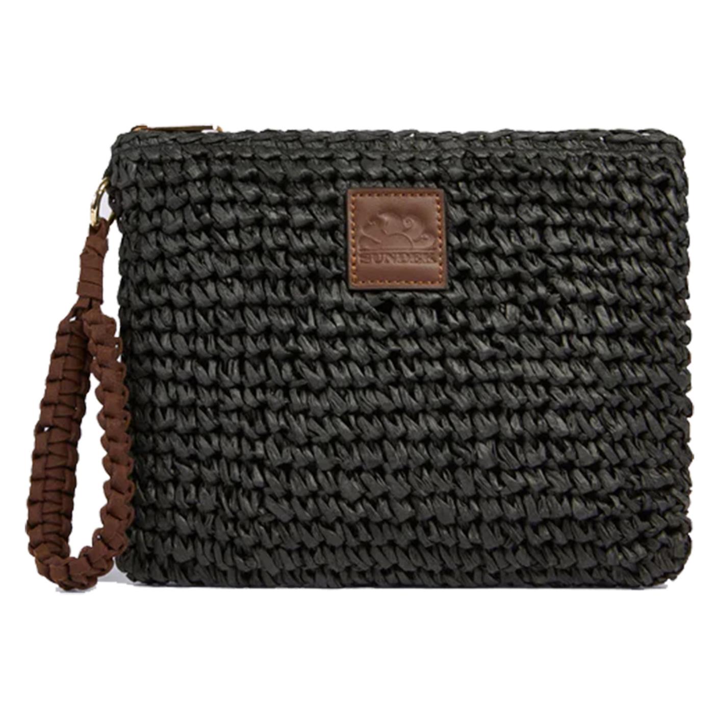 SUNDEK BORSA MOMO STRAW HAND BAG - Nero - immagine principale