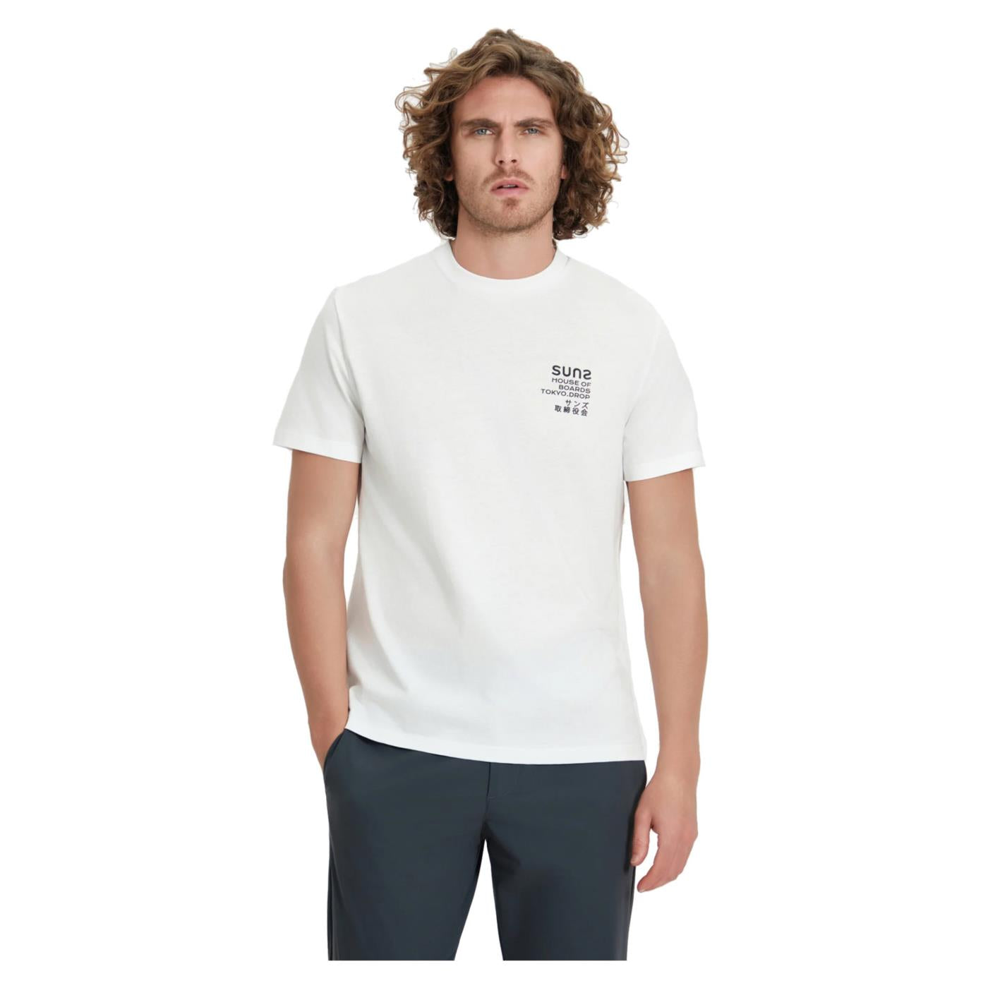 SUNS T-SHIRT PAOLO FUJI - Bianco - vista 2