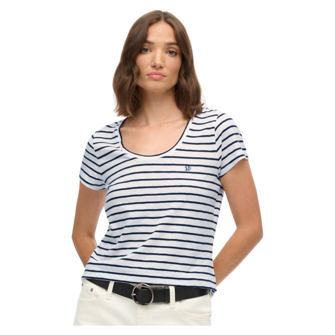 SUPERDRY STUDIOS SCOOP NECK TEE - Bianco - immagine principale