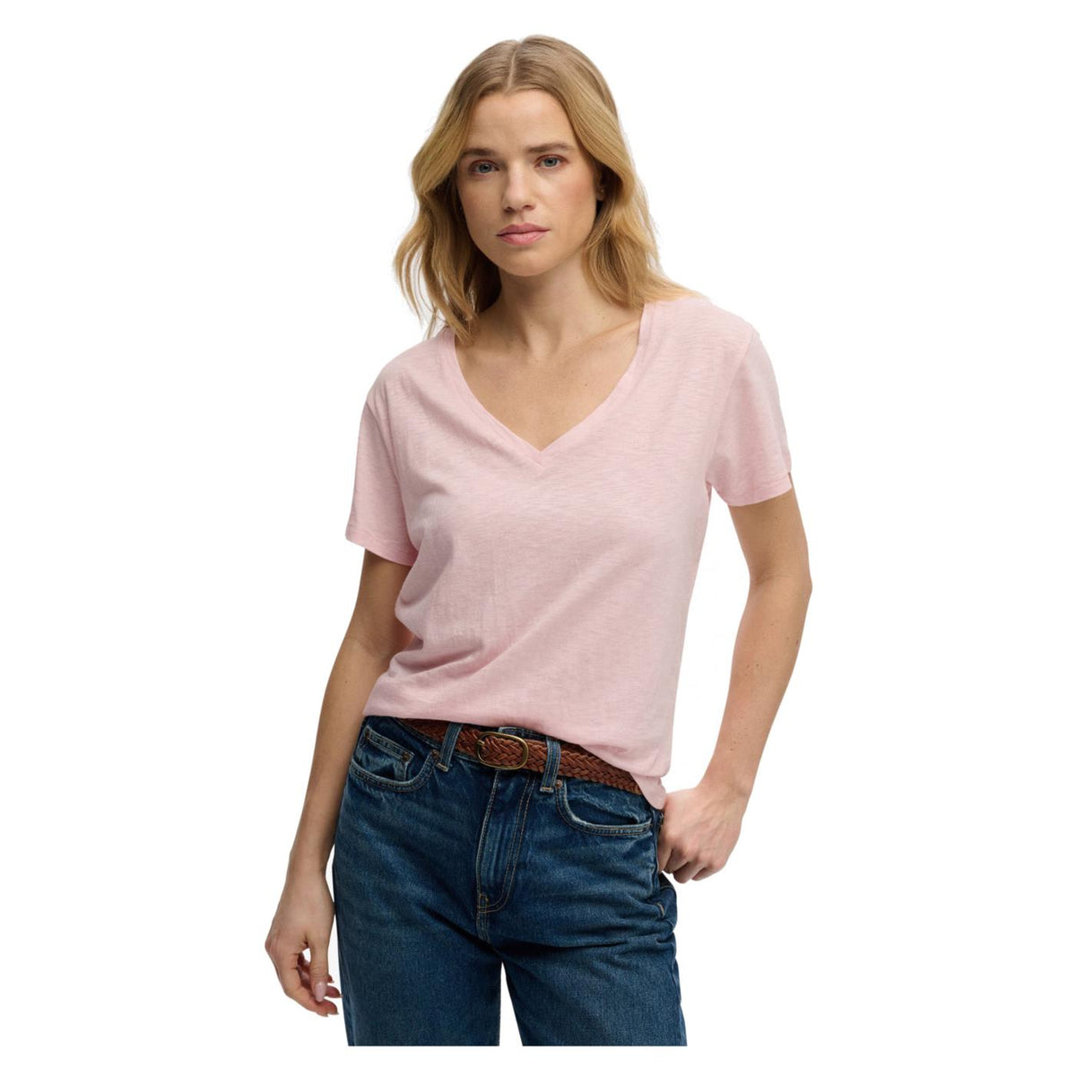 SUPERDRY STUDIOS SLUB EMB VEE TEE
