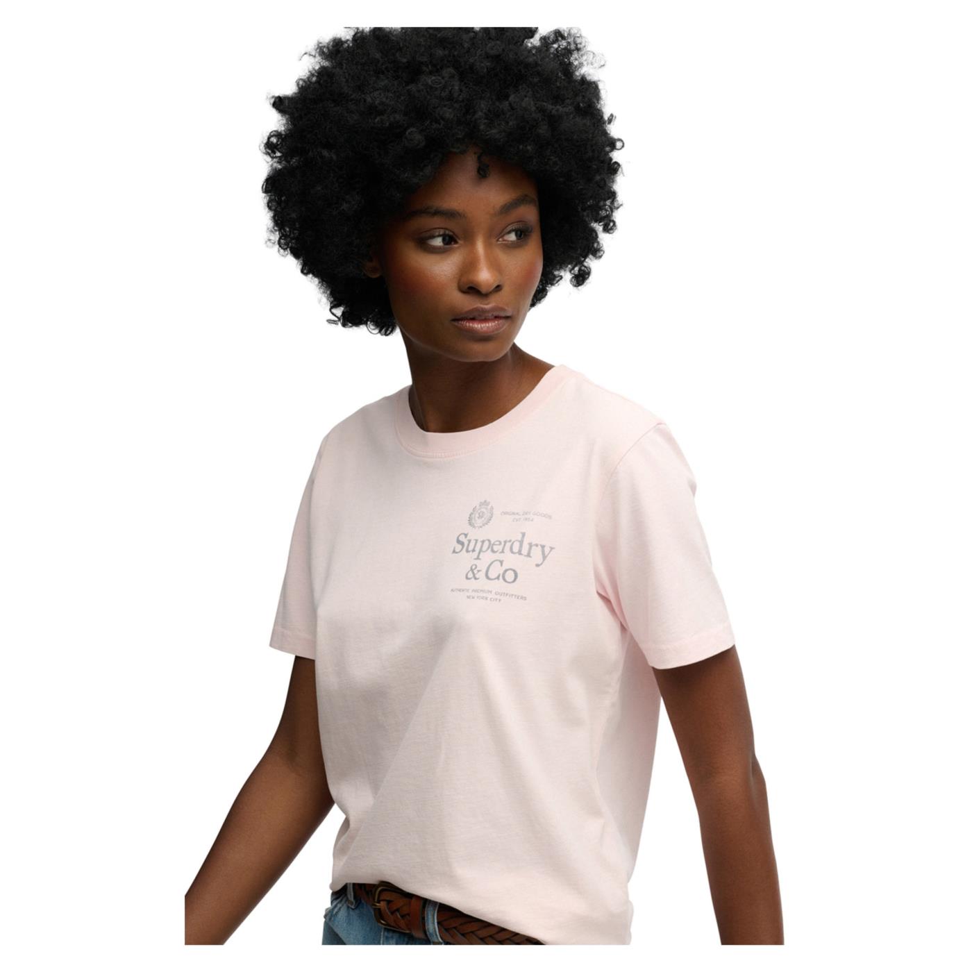 SUPERDRY LUXE CASUAL RLXD W TEE - Rosa - vista 2