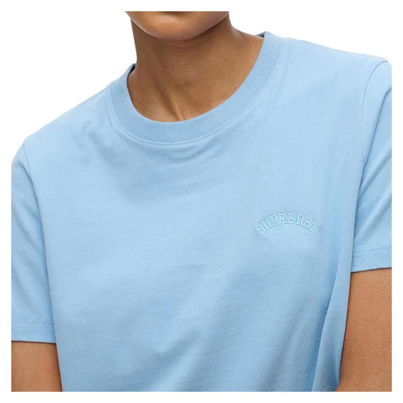 SUPERDRY ESSENTIAL LOGO EMB TEE - Azzurro - vista 3