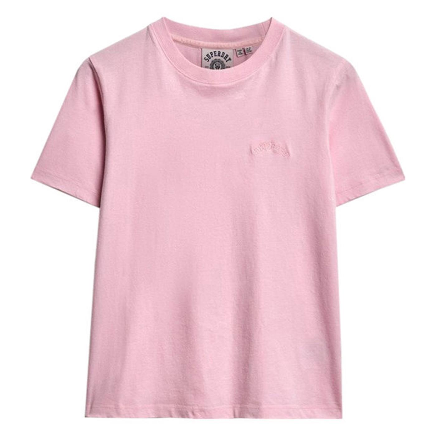 SUPERDRY ESSENTIAL LOGO EMB TEE - Rosa - immagine principale