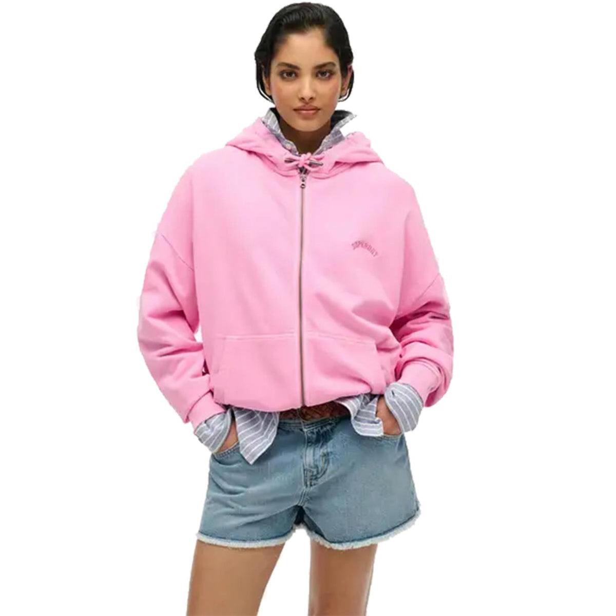 SUPERDRY W ESSENTIAL LOGO FZ HOOD