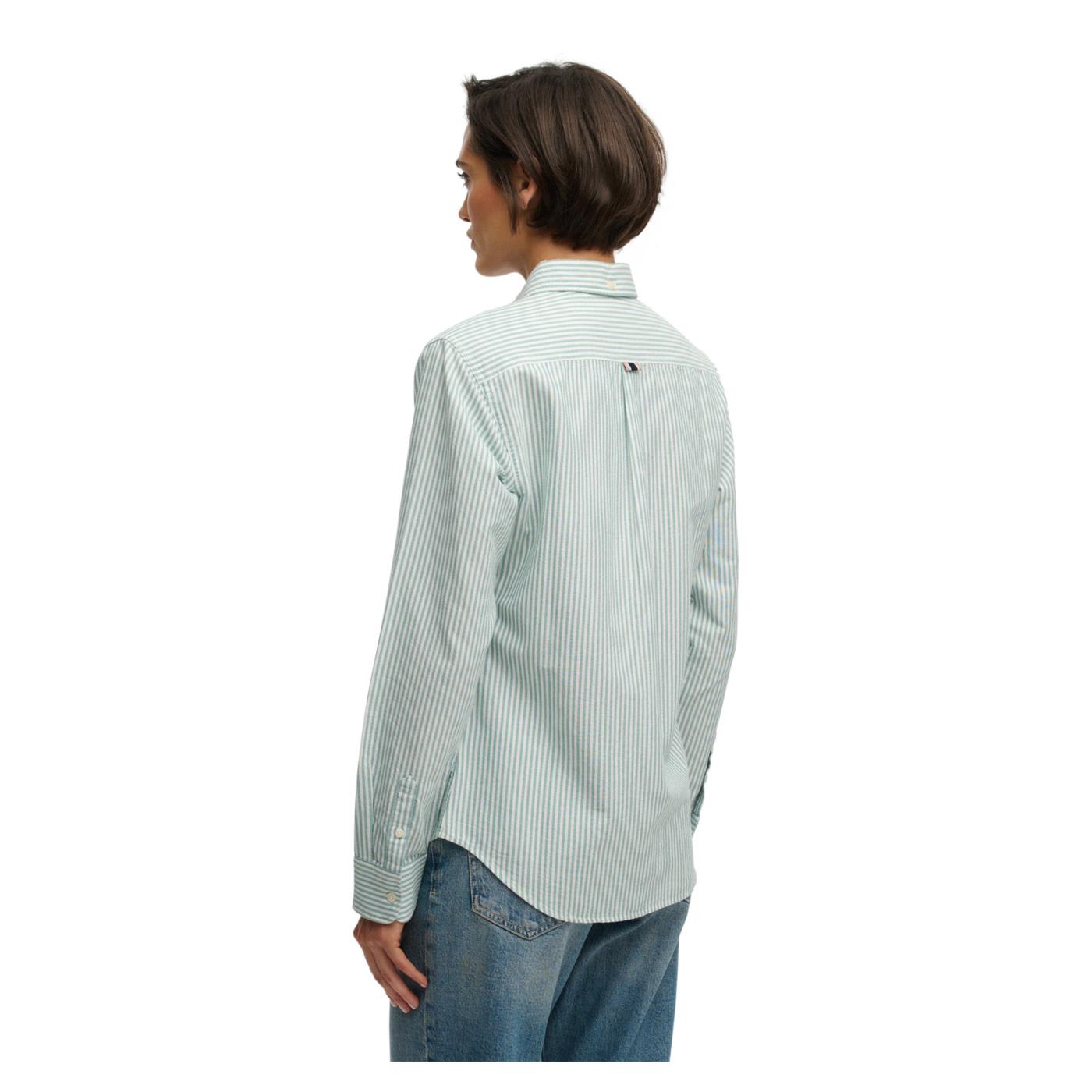 SUPERDRY SLIM OXFORD BD LS W SHIRT - Verde - vista 2