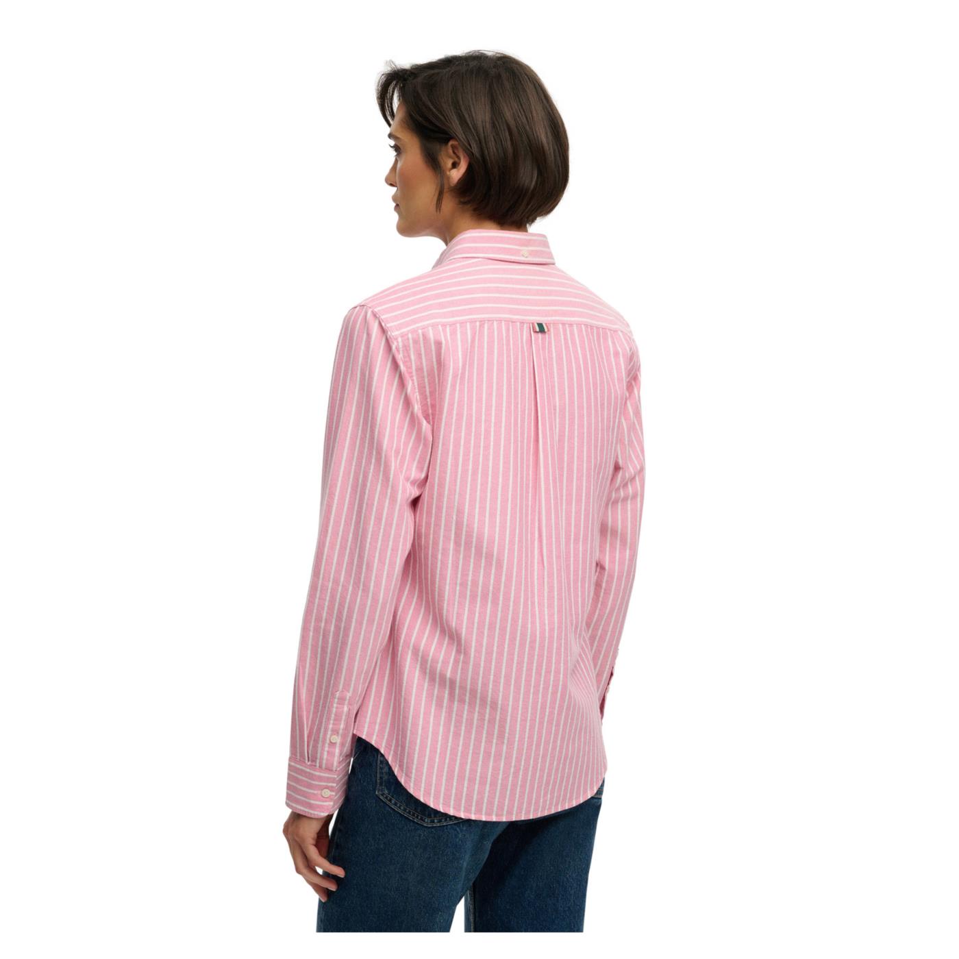 SUPERDRY SLIM OXFORD BD LS W SHIRT - Rosa - vista 2