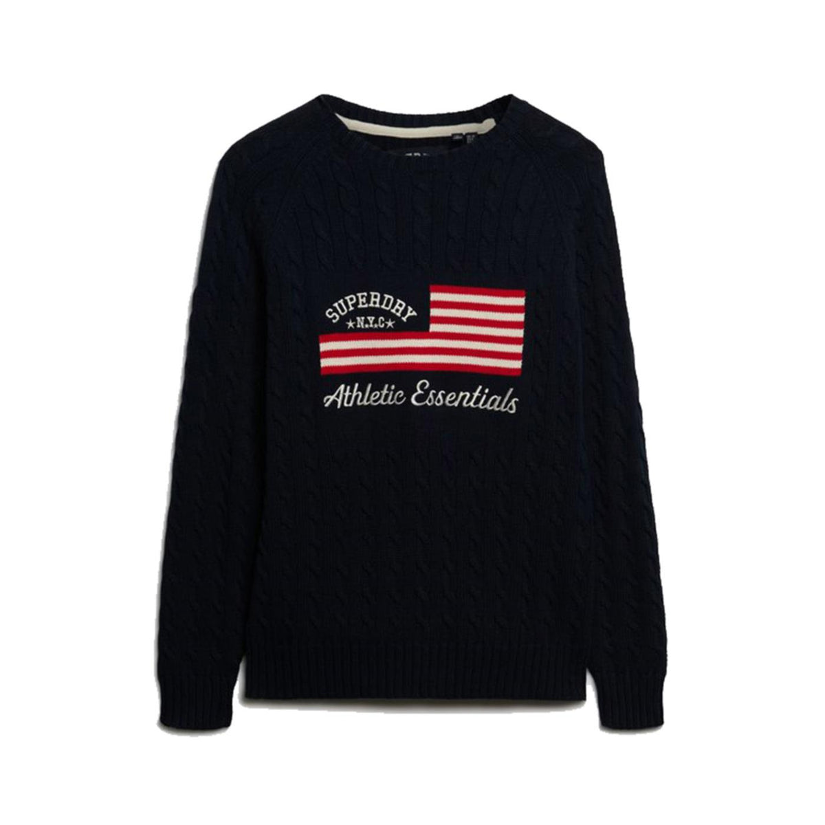SUPERDRY SLOUCHY CABLE FLAG KNIT W