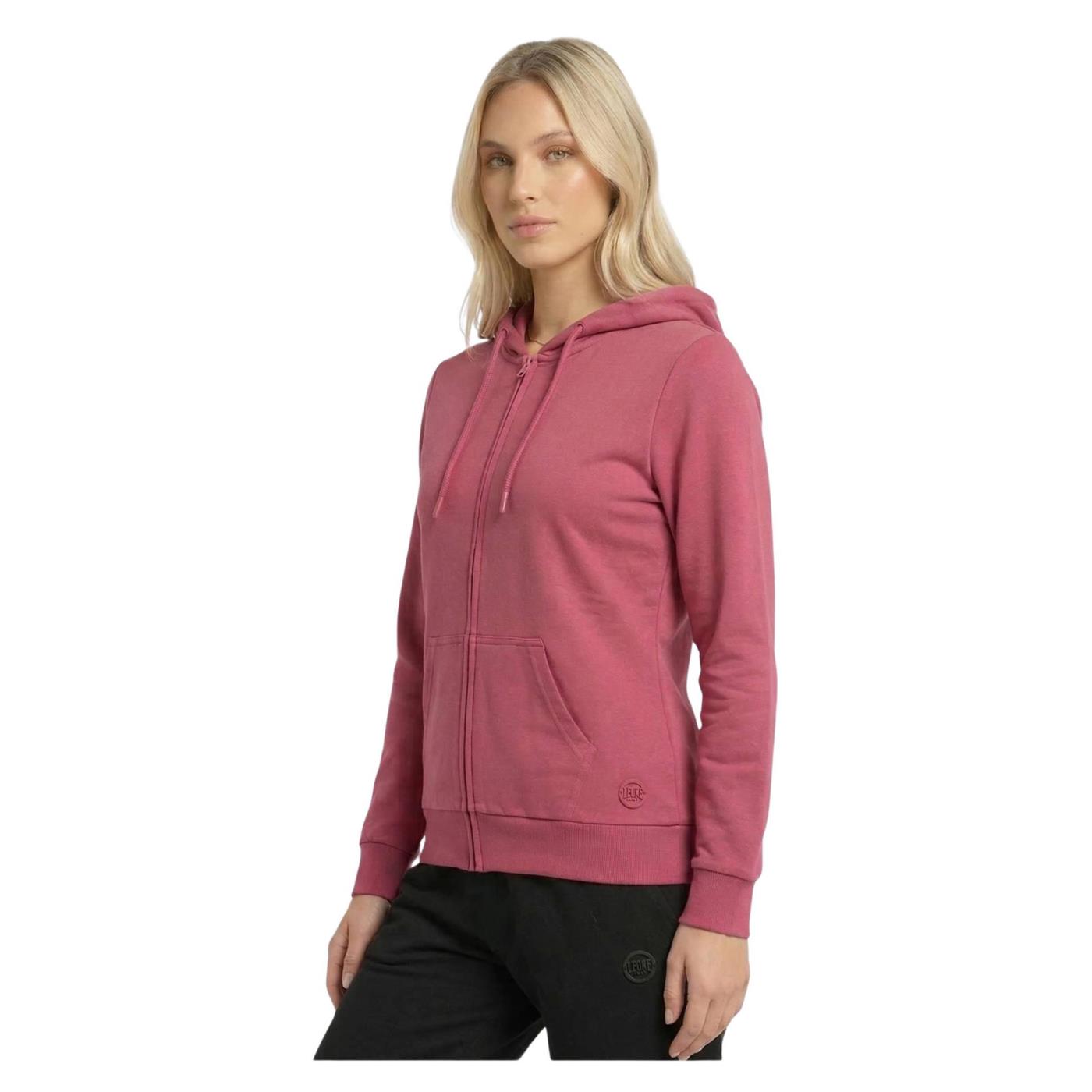 LEONE FELPA W FZ HOODIE STRETCH - Bordeaux - vista 2