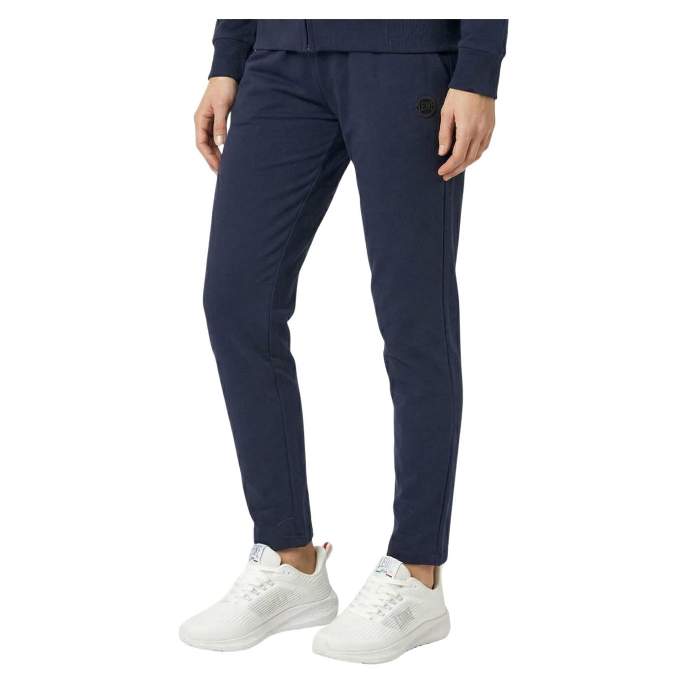 LEONE PANTALONI STRETCH FLEECE - Blu - vista 2