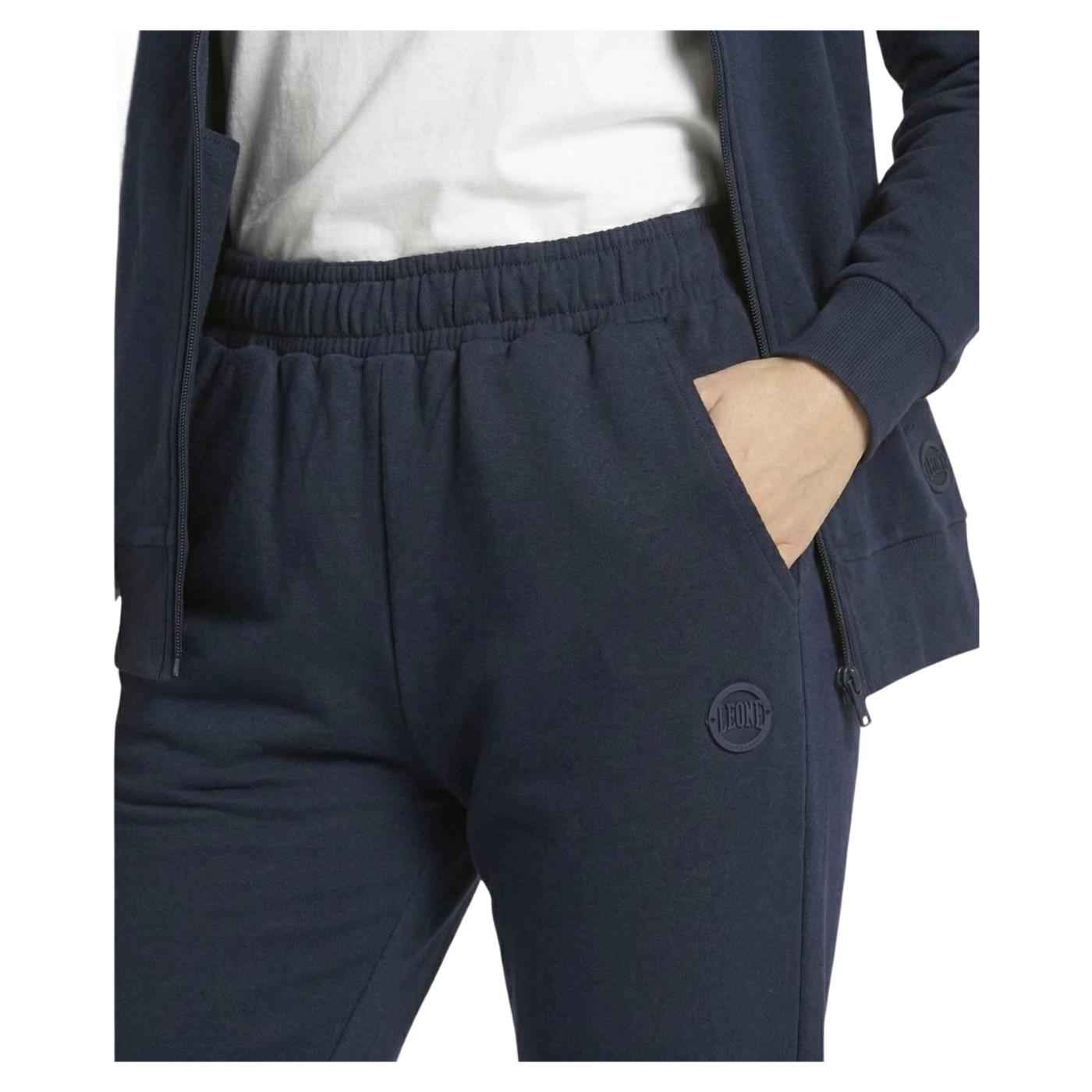 LEONE PANTALONI STRETCH FLEECE - Blu - vista 4