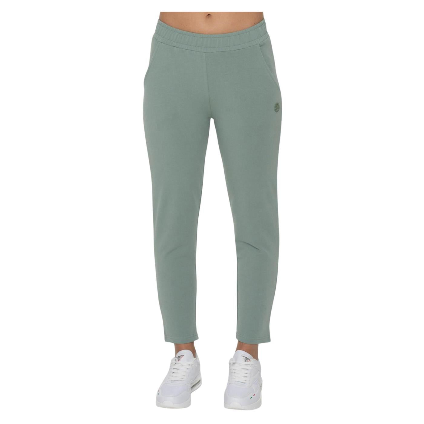 LEONE PANTALONI STRETCH FLEECE - Verde - immagine principale