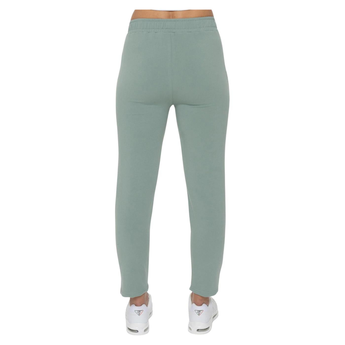 LEONE PANTALONI STRETCH FLEECE - Verde - vista 2