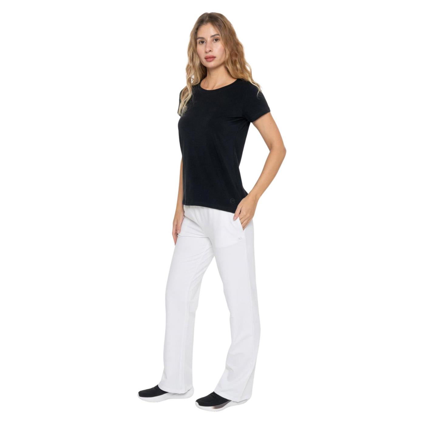 LEONE PANTALONI FLARED STRETCH - Bianco - vista 4