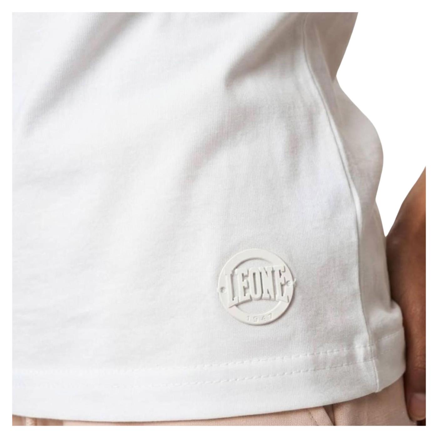 LEONE T-SHIRT W JERSEY STRETCH - Bianco - vista 4