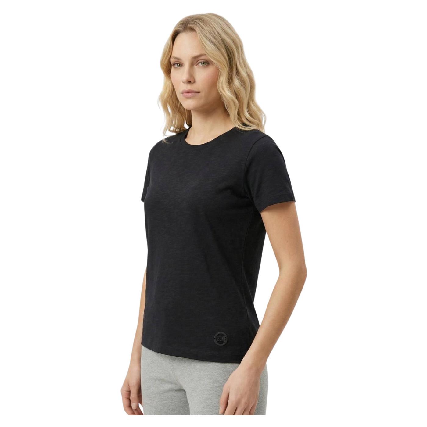 LEONE T-SHIRT W SLUB JERSEY - Nero - vista 2