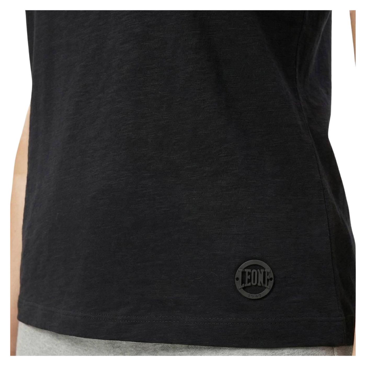 LEONE T-SHIRT W SLUB JERSEY - Nero - vista 4