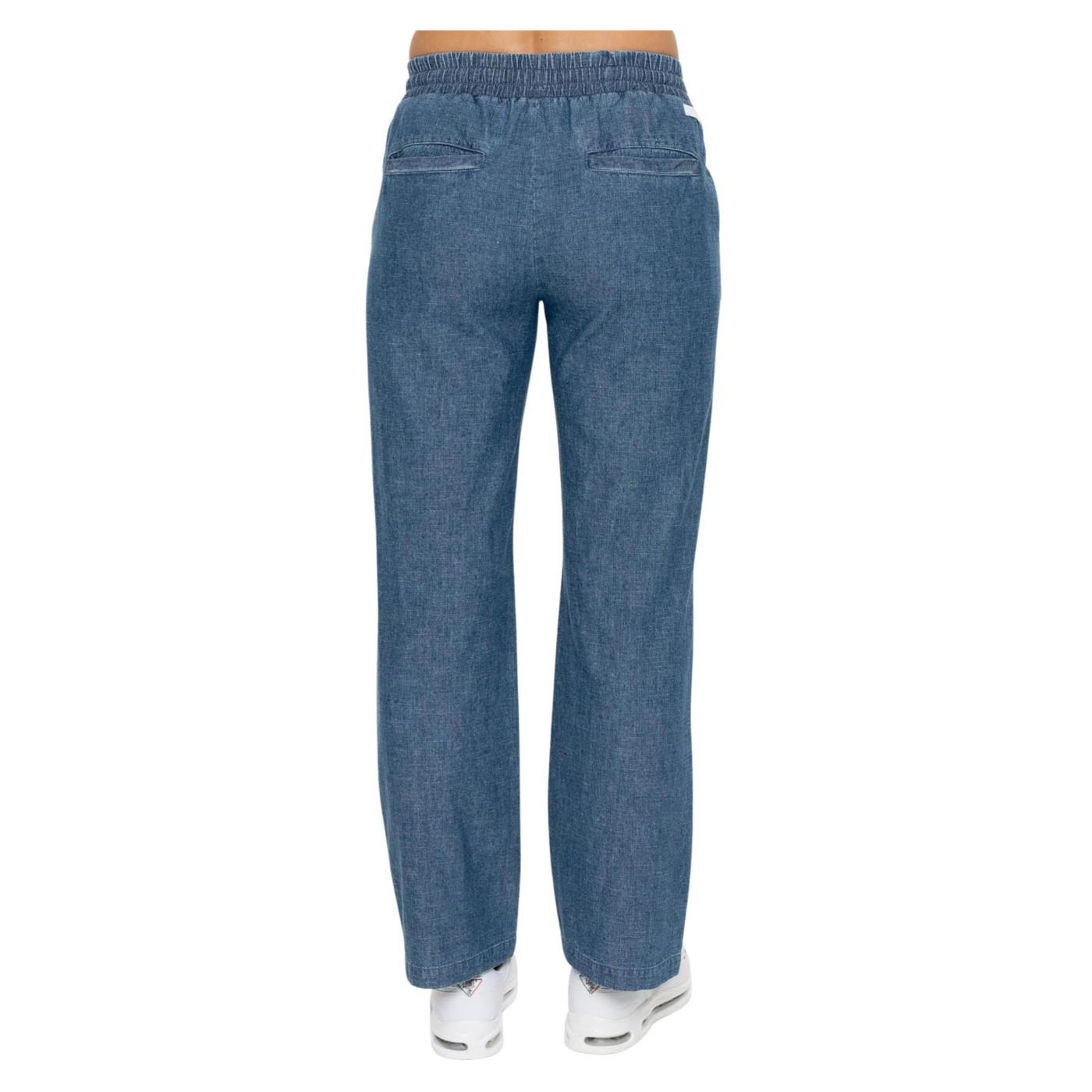 LEONE PANTALONI IN CHAMBRAY - Denim - vista 2