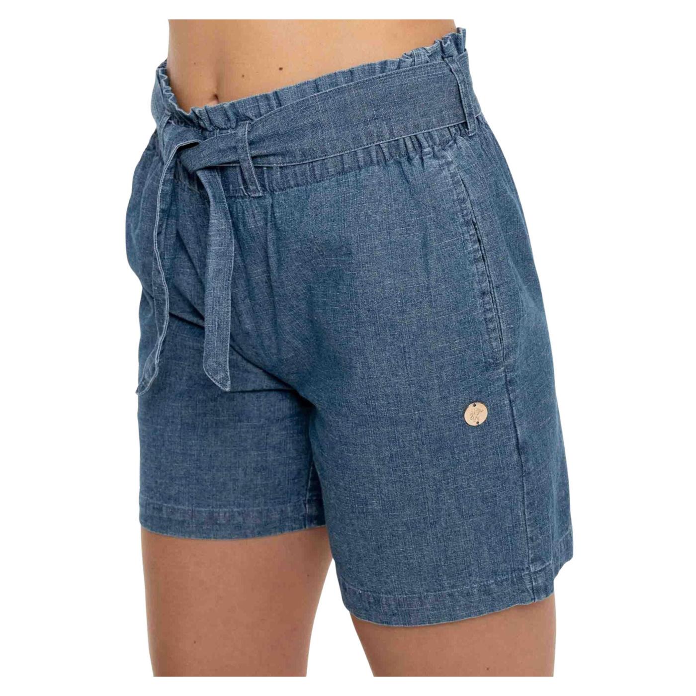 LEONE BARMUDA IN CHAMBRAY - Denim - vista 3