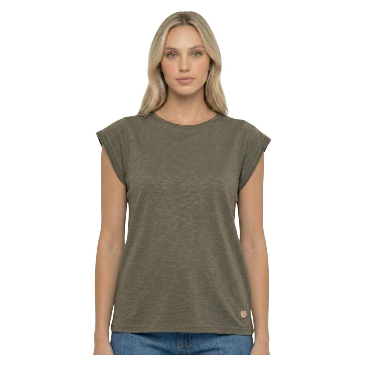 LEONE T-SHIRT W COTONE FIAMMATO - seconda immagine