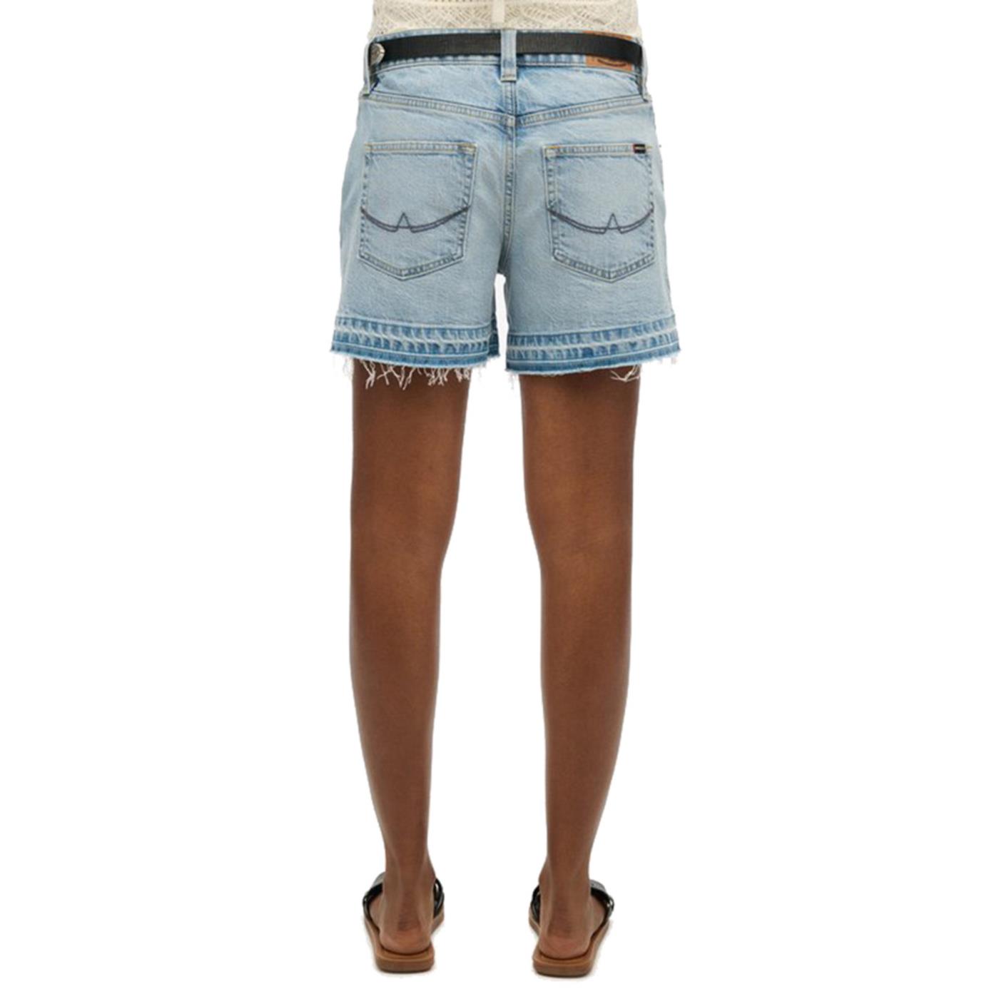 SUPERDRY W MID RISE CUT OFF SHORT