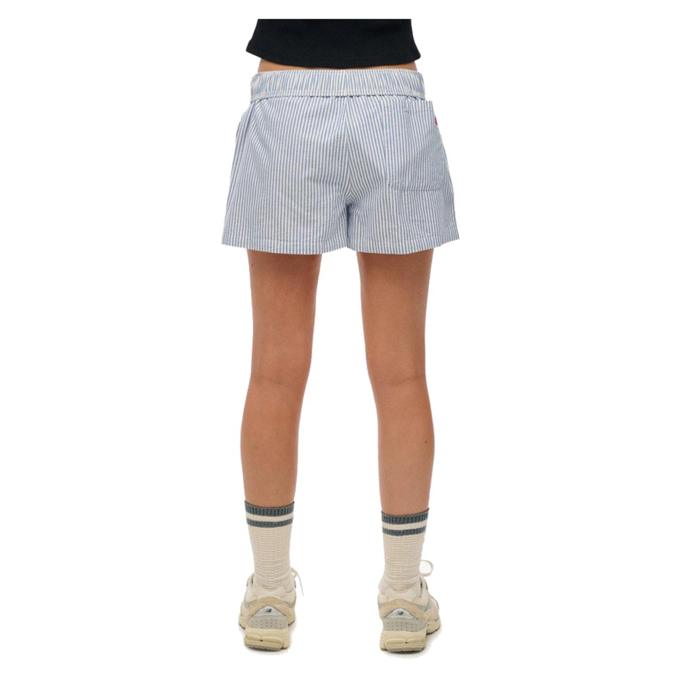 SUPERDRY COTTON STRIPE EL SHORT - Azzurro - vista 2