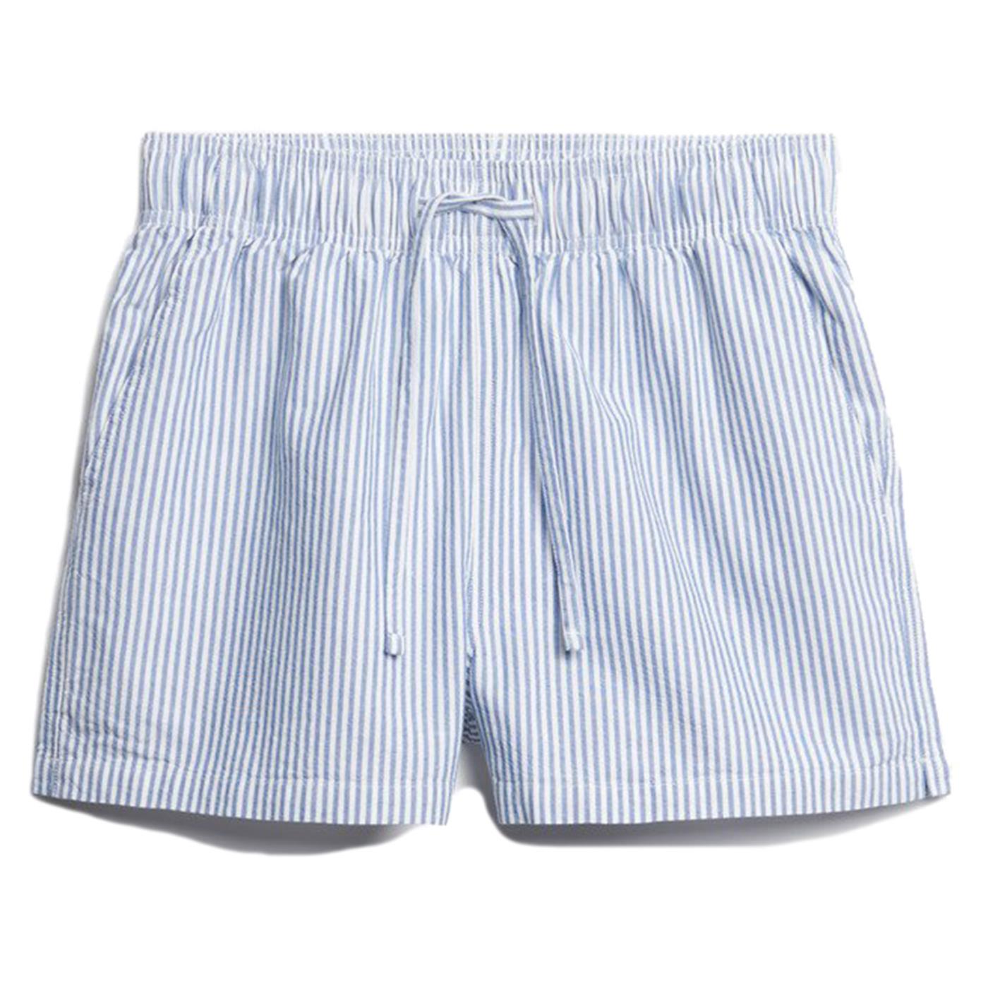 SUPERDRY COTTON STRIPE EL SHORT - Azzurro - vista 3