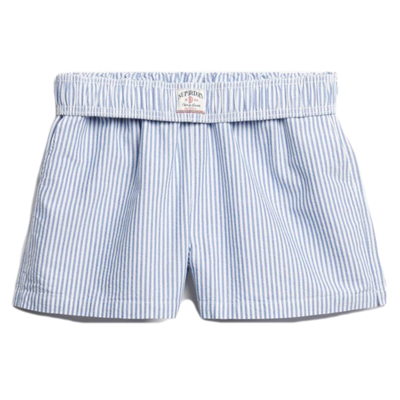 SUPERDRY COTTON STRIPE EL SHORT - Azzurro - vista 4
