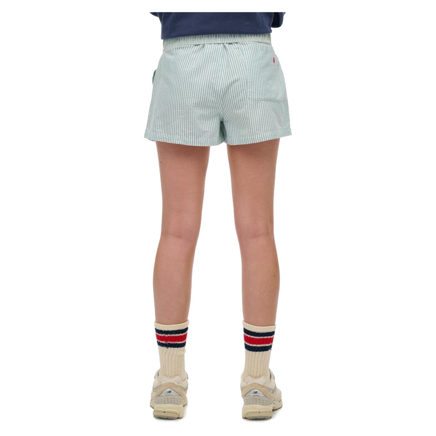 SUPERDRY COTTON STRIPE EL SHORT - Verde - vista 2