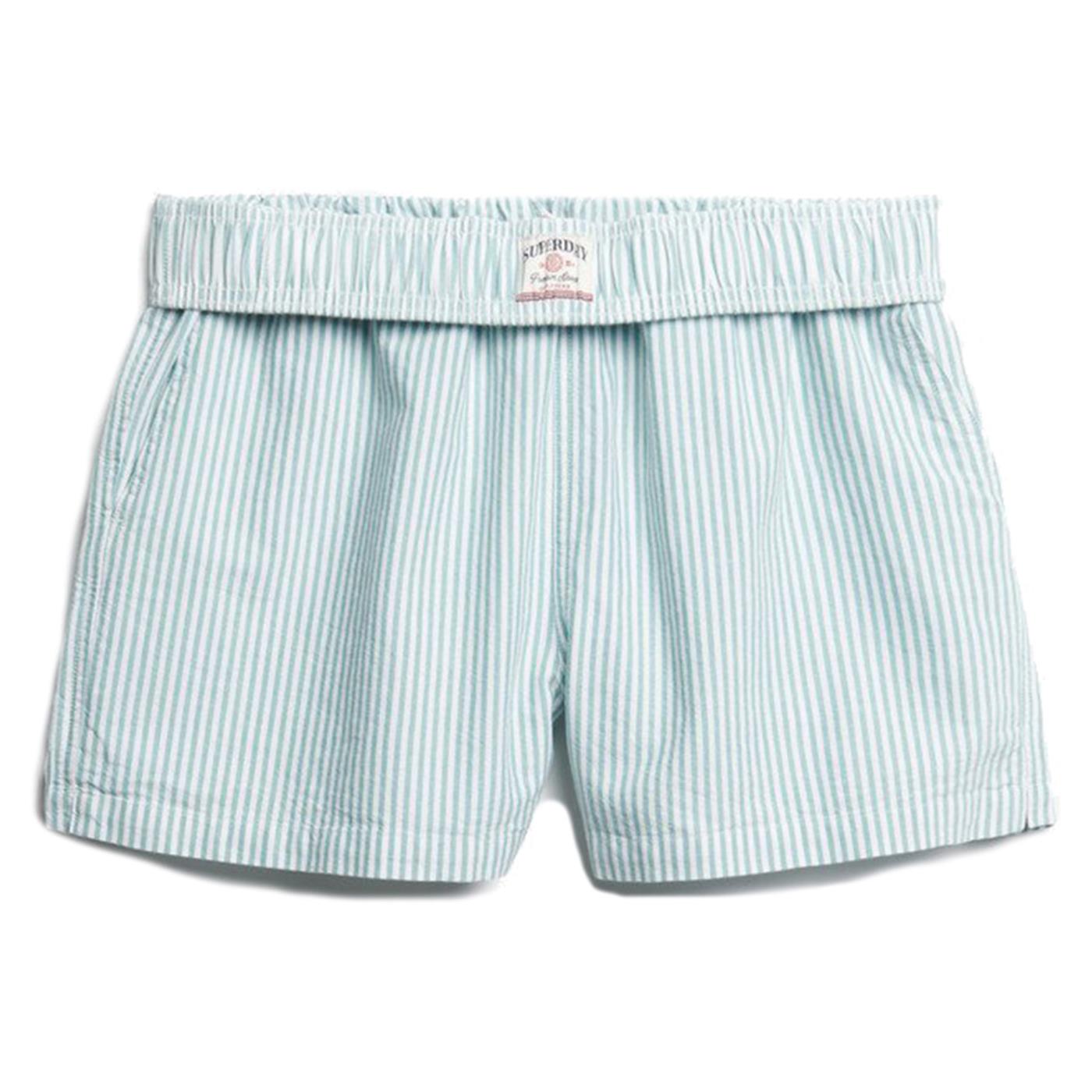 SUPERDRY COTTON STRIPE EL SHORT - Verde - vista 4