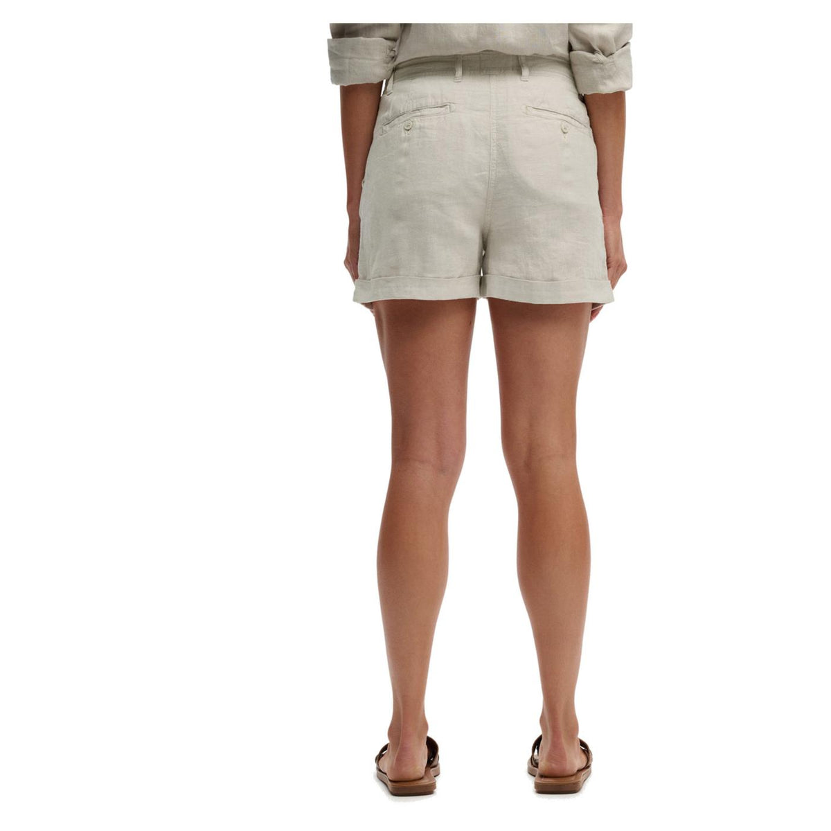 SUPERDRY MID RISE LINEN SHORT - seconda immagine
