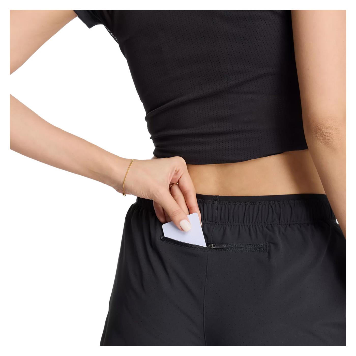 NEW BALANCE RC SHORT 5IN WOMAN - Nero - vista 3