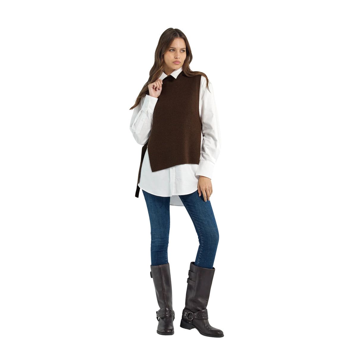 GAS KATE GILET W ENGLISH RIB