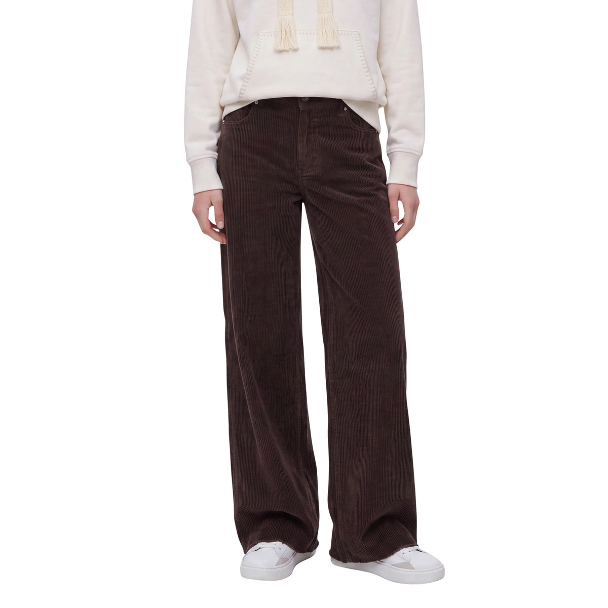 GAS JASMIN SOFT CORDUROY PANT - Marrone scuro - immagine principale