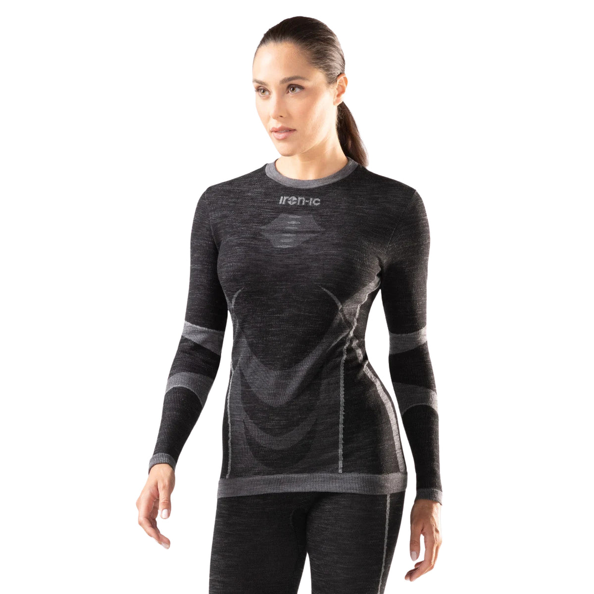 IRON-IC MERINO 70 LONG SLEEVE W - Nero - immagine principale